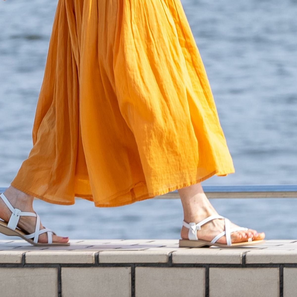 フラットソフトサンダル ぺたんこ グラディエータ― ナチュラル 旅行