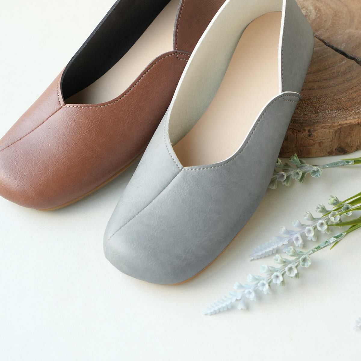 幅広特注】 バレエシューズ レディース 黒 歩きやすい フラット