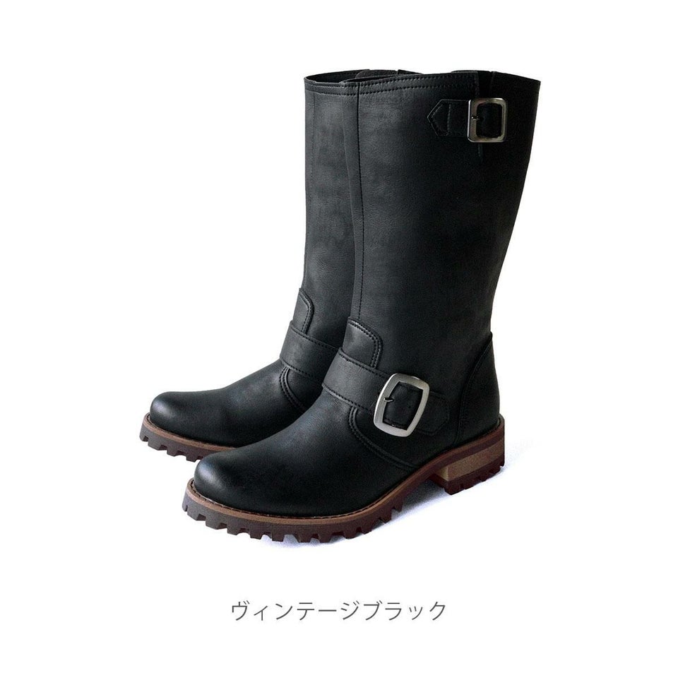 エンジニアブーツ 【プレーンタイプ】 ワークブーツ ミドル丈 