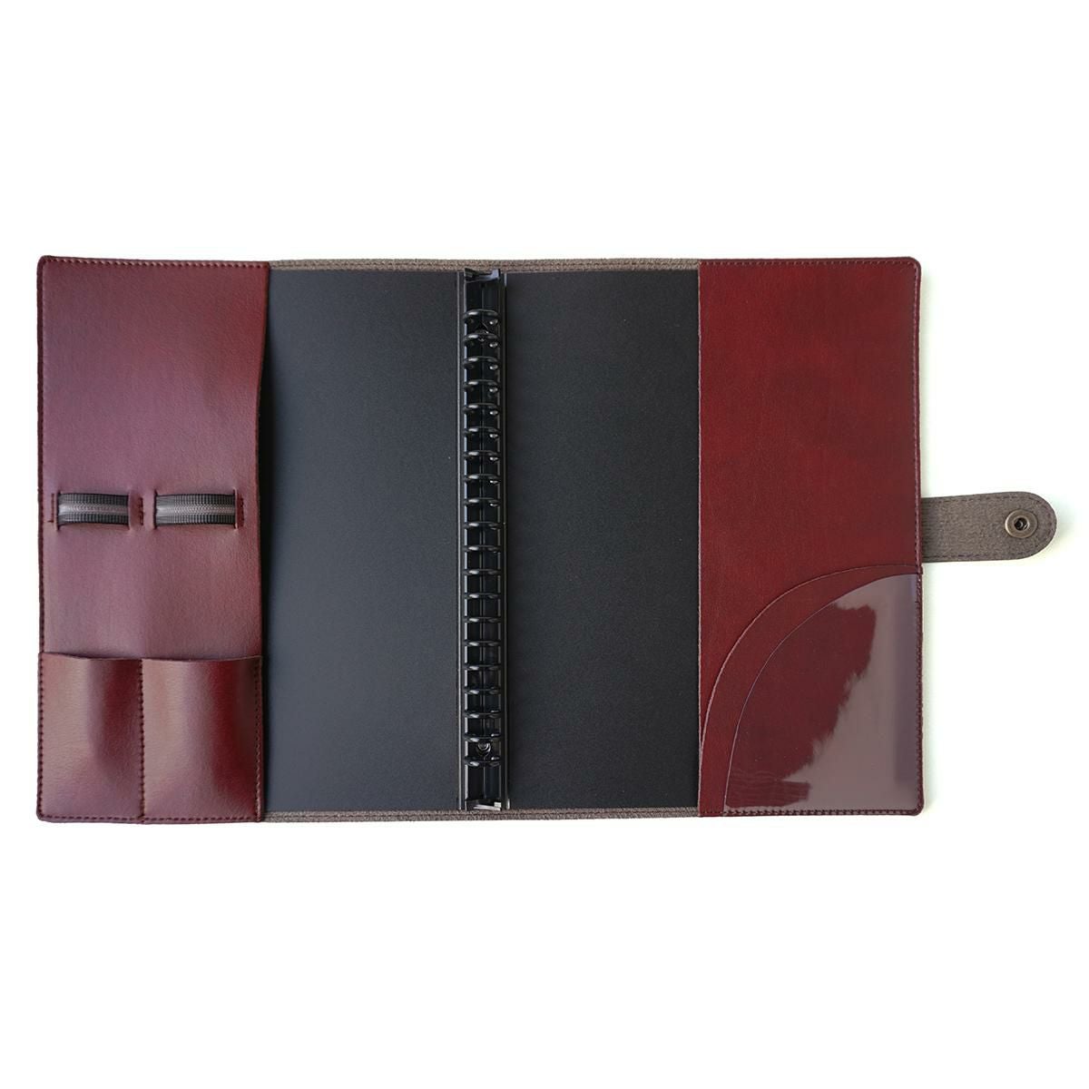 システム手帳 A5 20穴 手帳カバー 2026年 ブックカバー バインダー