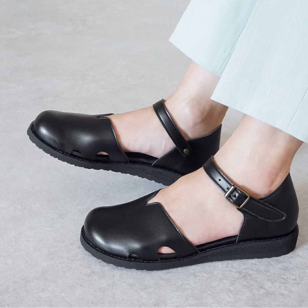 幅広特注】ストラップシューズ セパレートシューズ サンダル パンプス