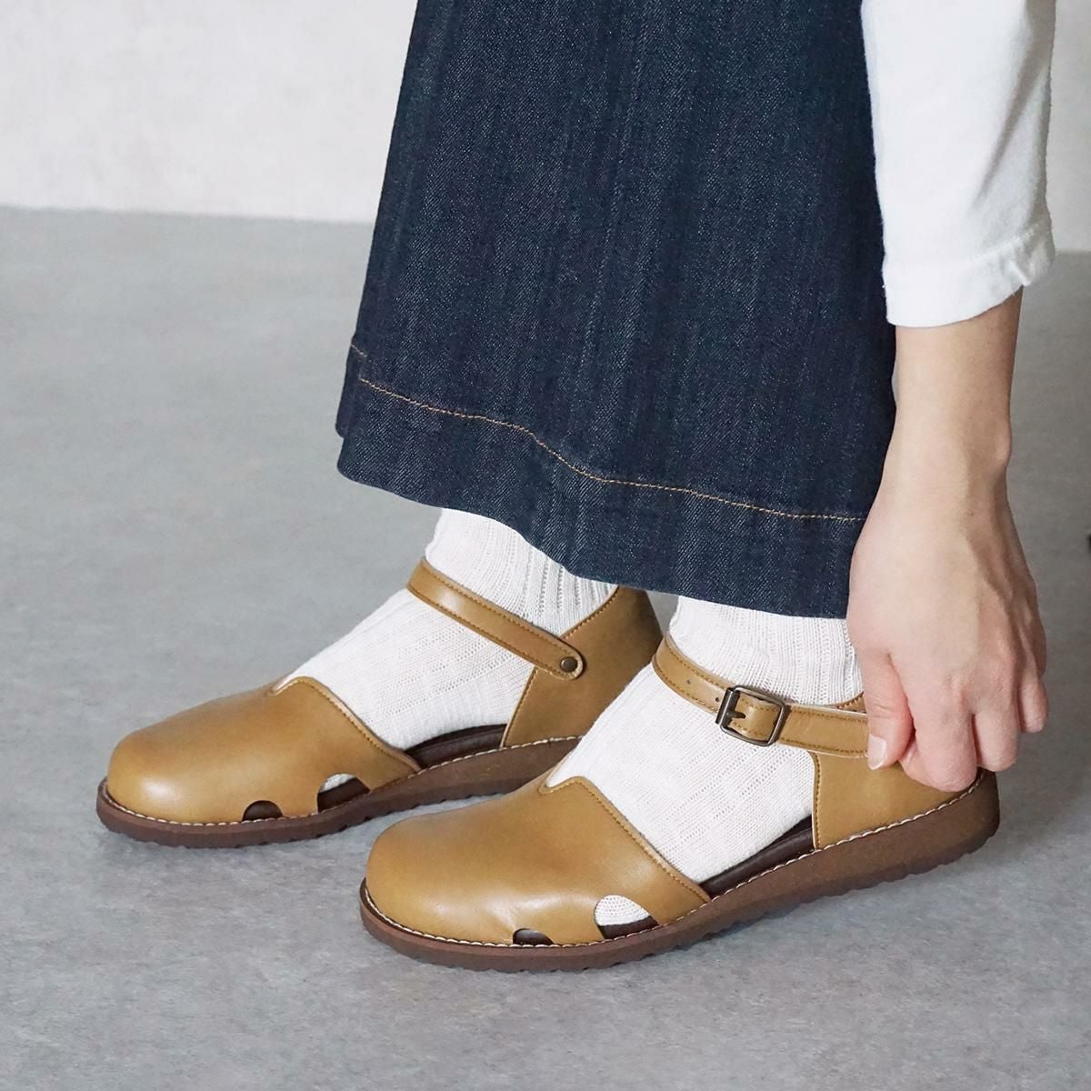 幅広特注】ストラップシューズ セパレートシューズ サンダル パンプス